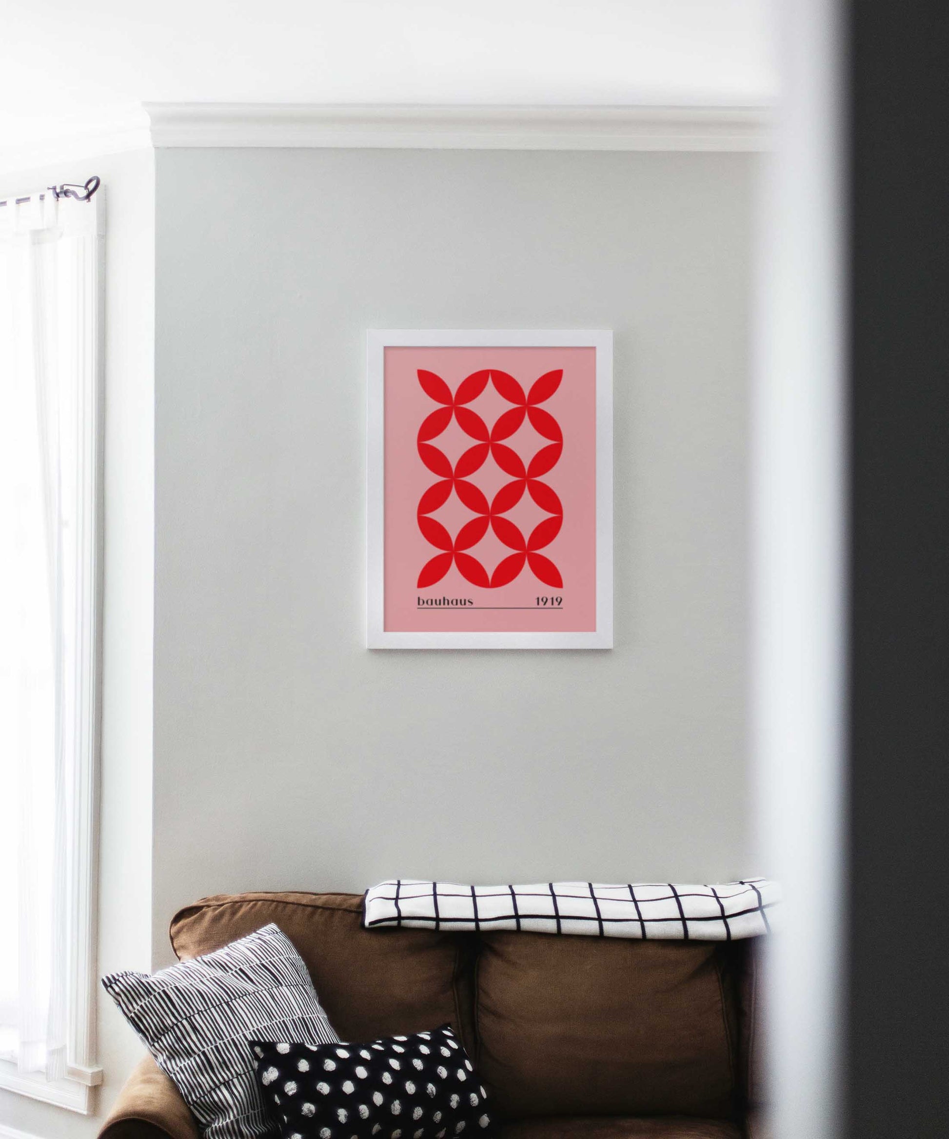 Bauhaus Flower Grid Poster