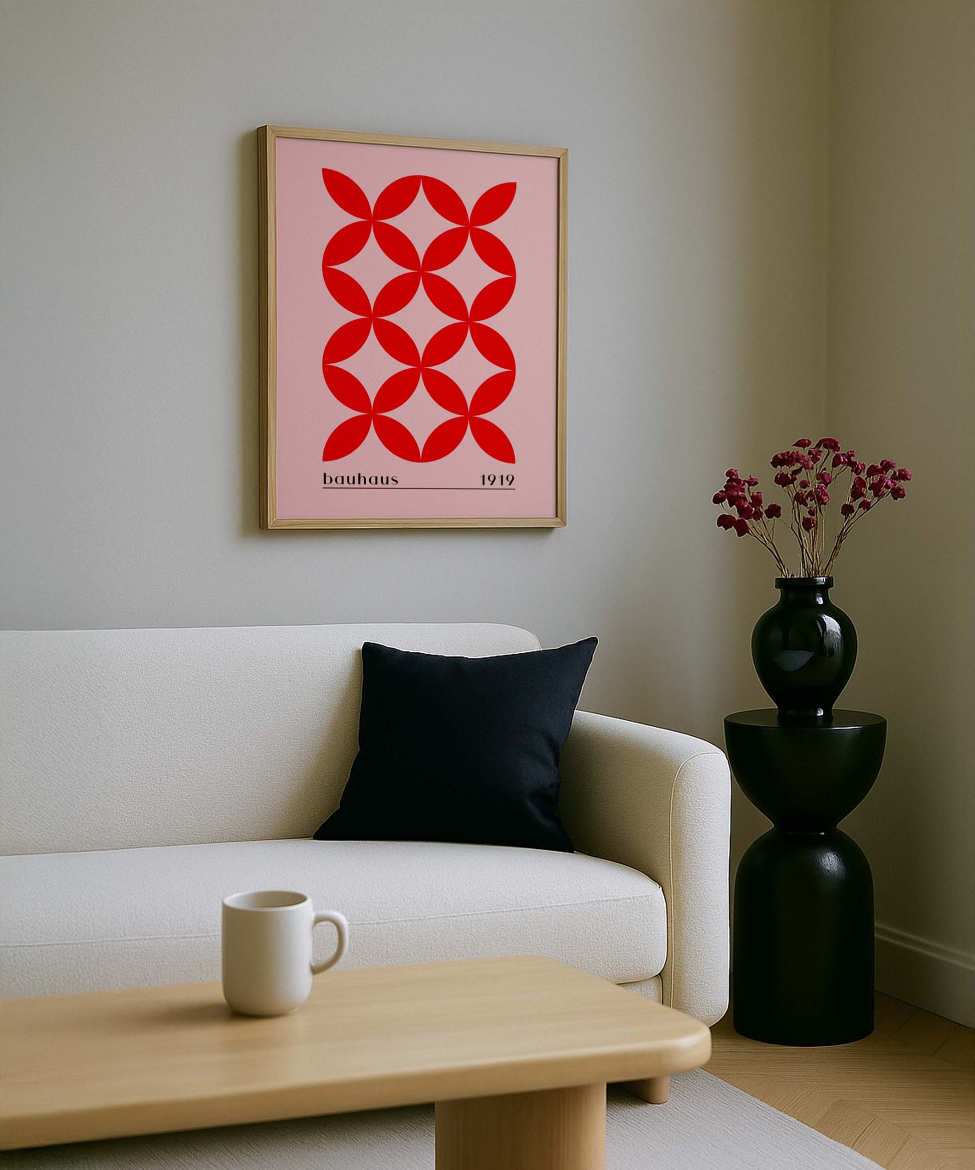 Bauhaus Flower Grid Poster