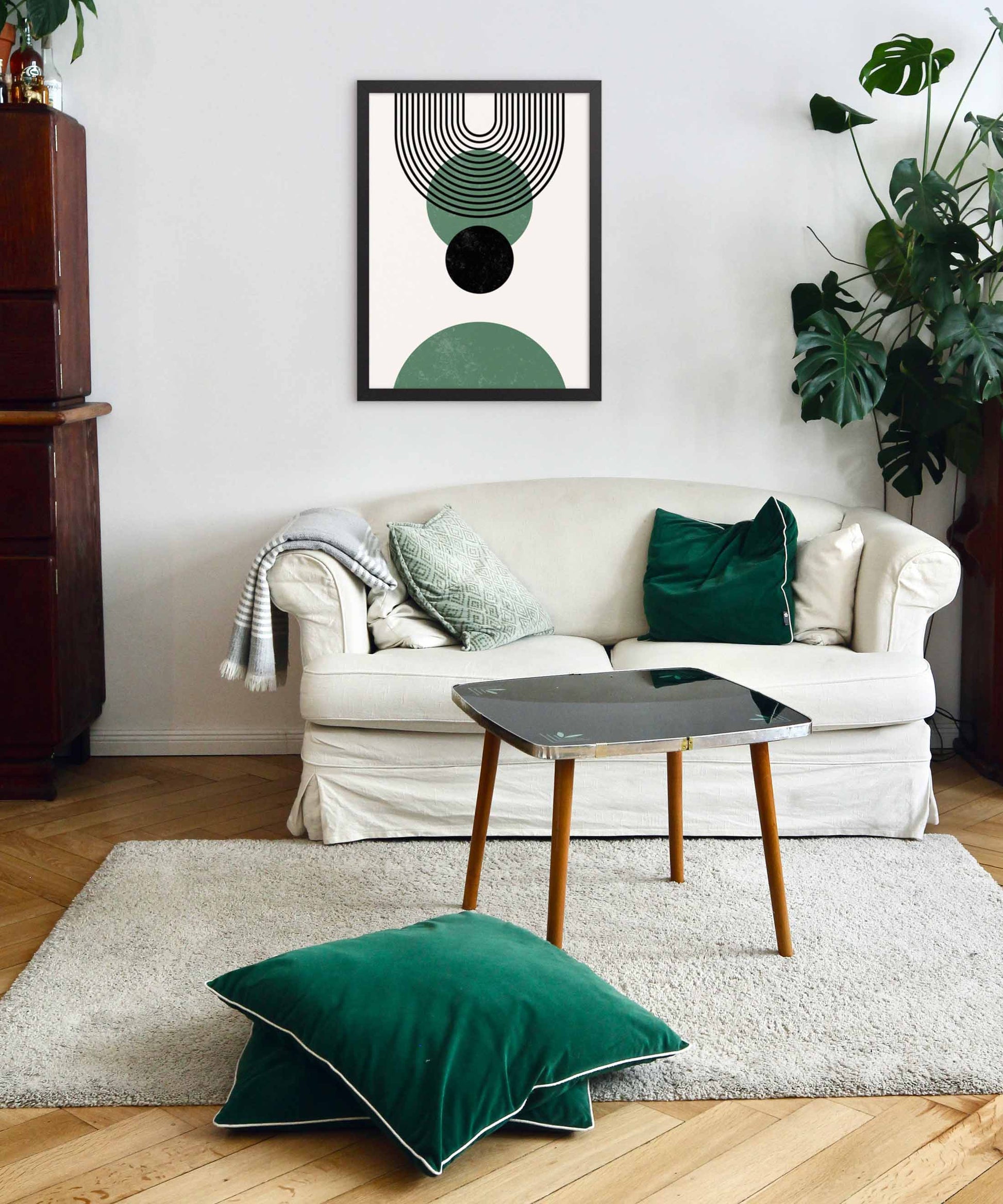 Boho U Poster – Green & Black