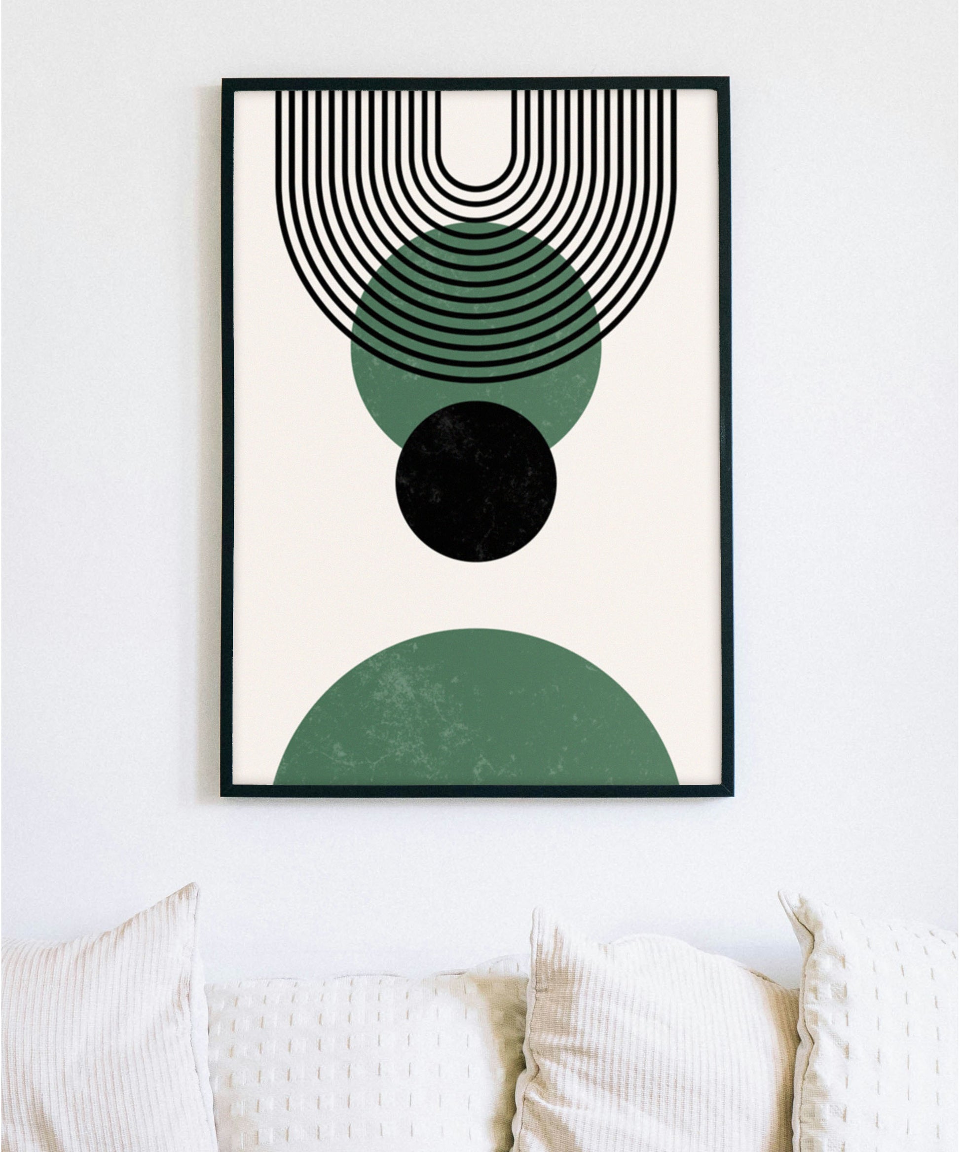 Boho U Poster – Green & Black