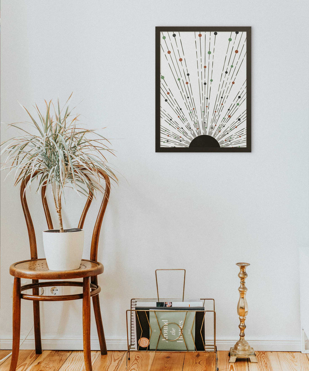 Boho Sunburst Poster – Polka Scatter