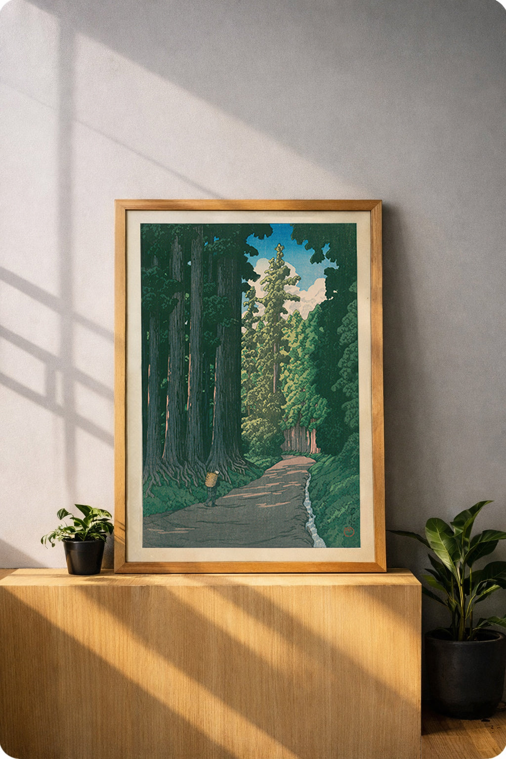 Cedar Forest at Nikko by Hasui