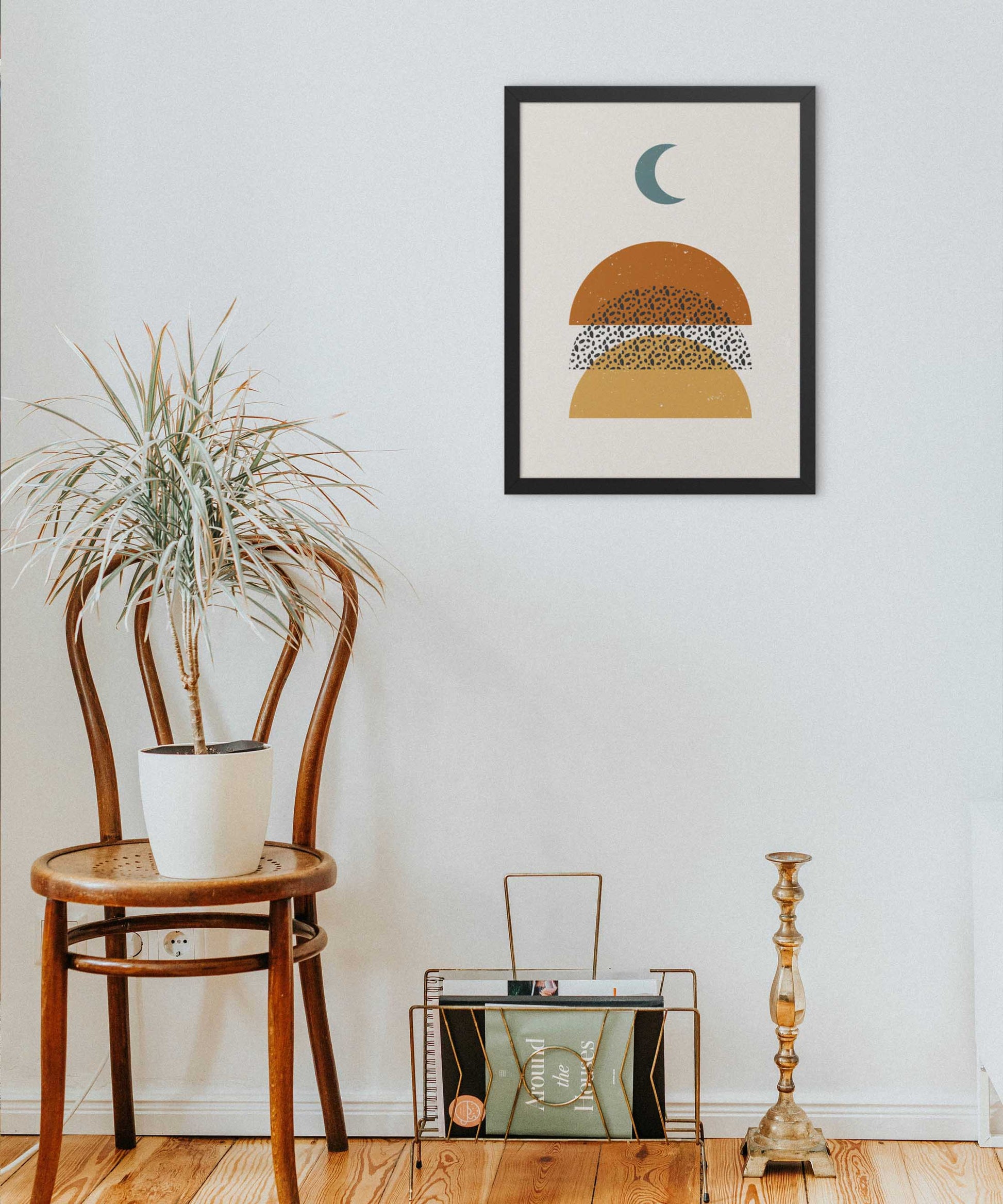 Crescent Earth Motif Poster