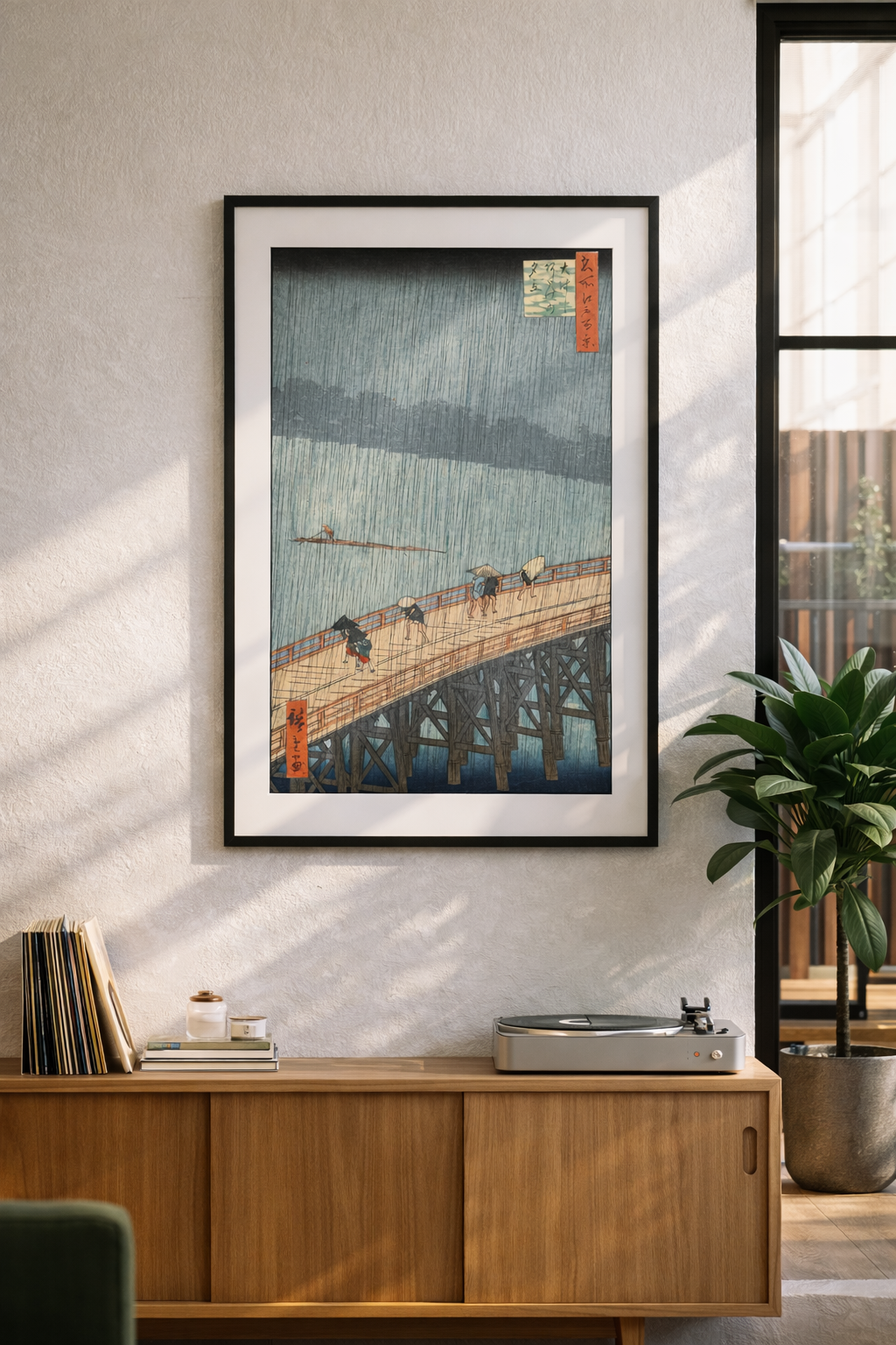Evening Rain at Nihonbashi by Hiroshige