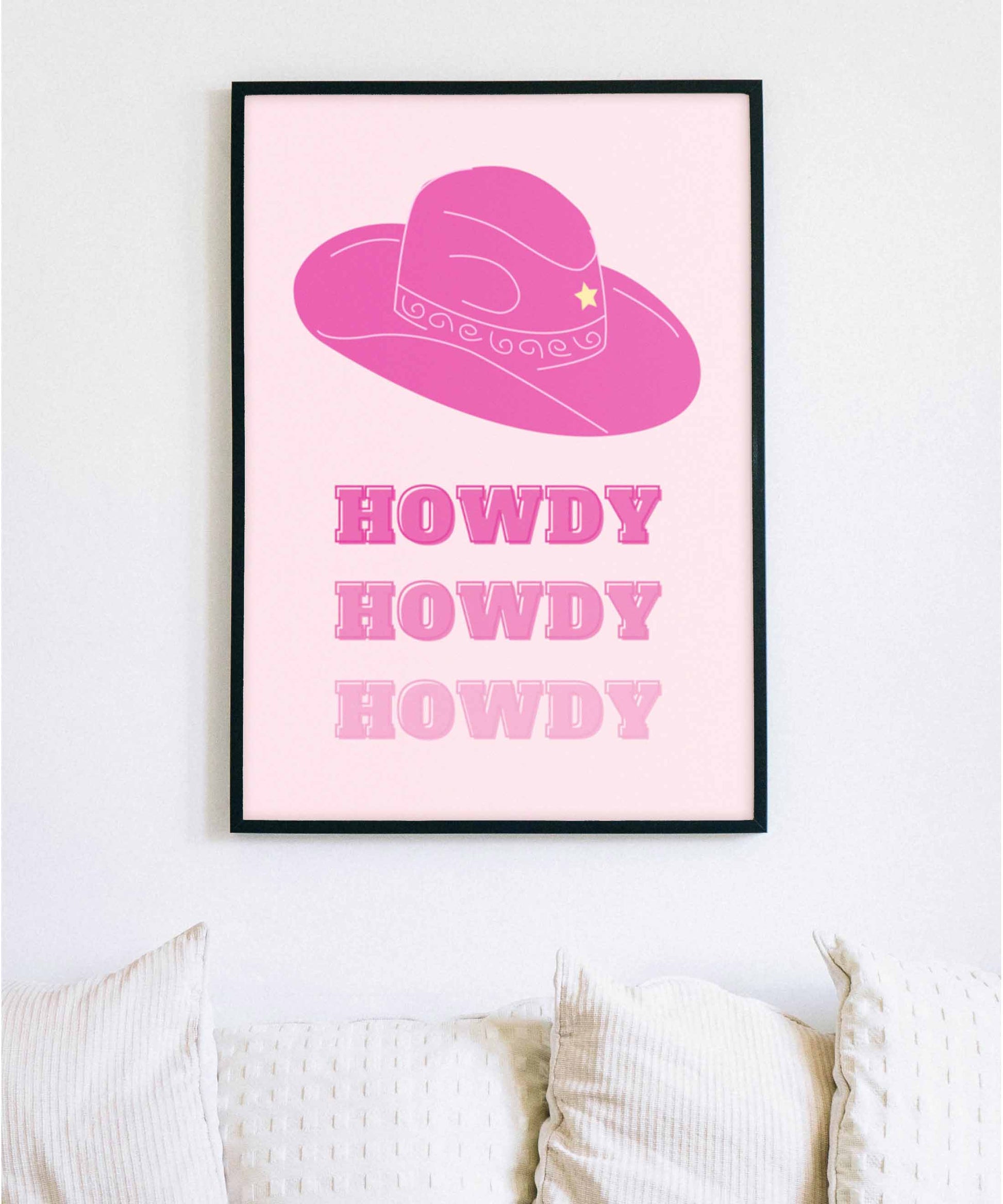 Howdy Cowboy Hat Poster