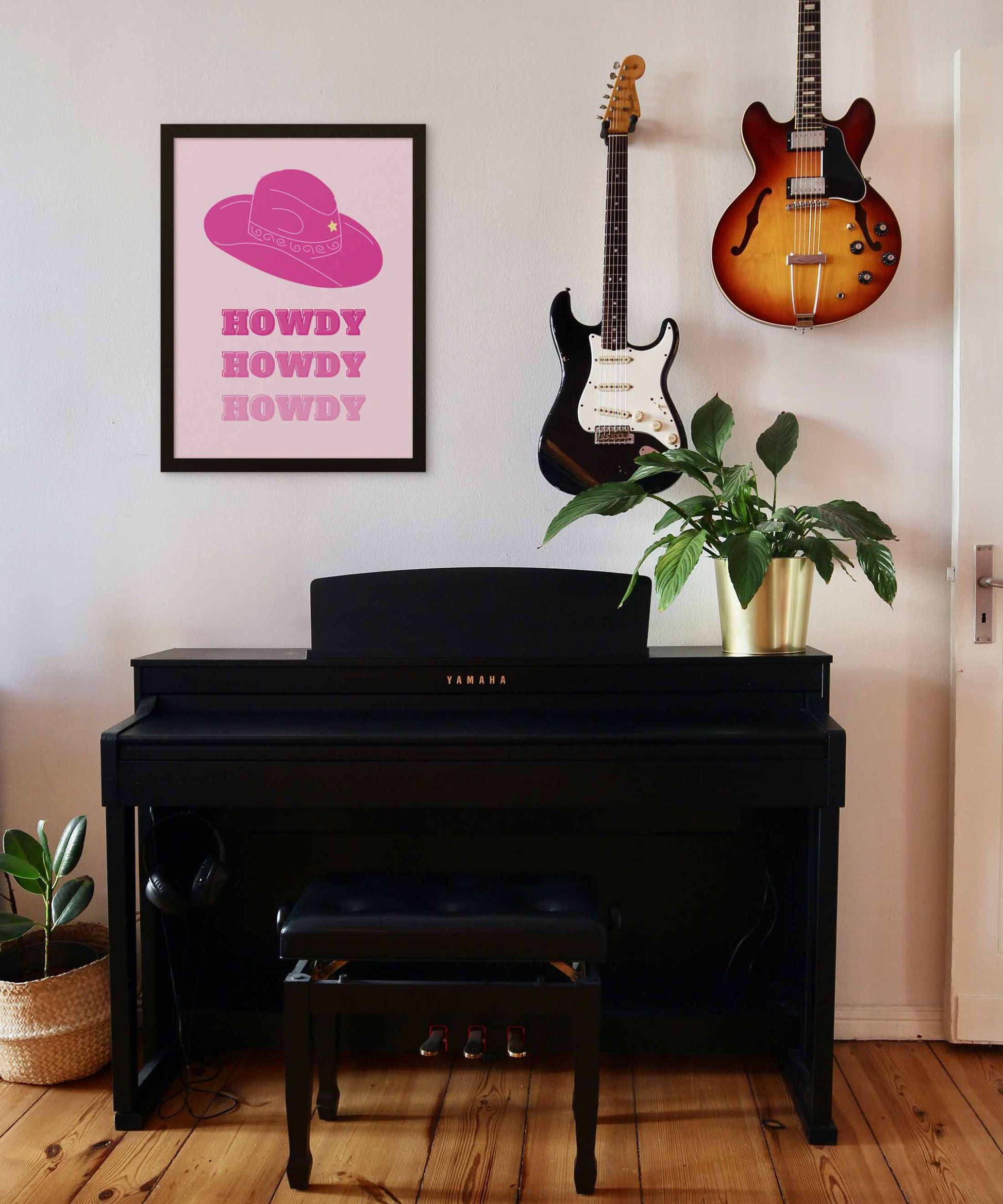 Howdy Cowboy Hat Poster