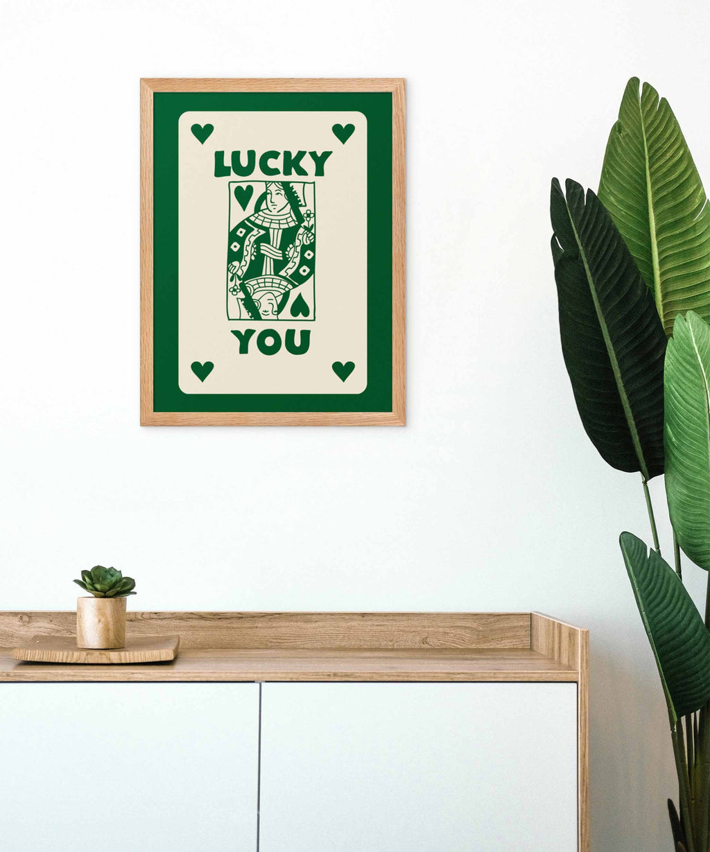 Lucky You Playing Card Poster