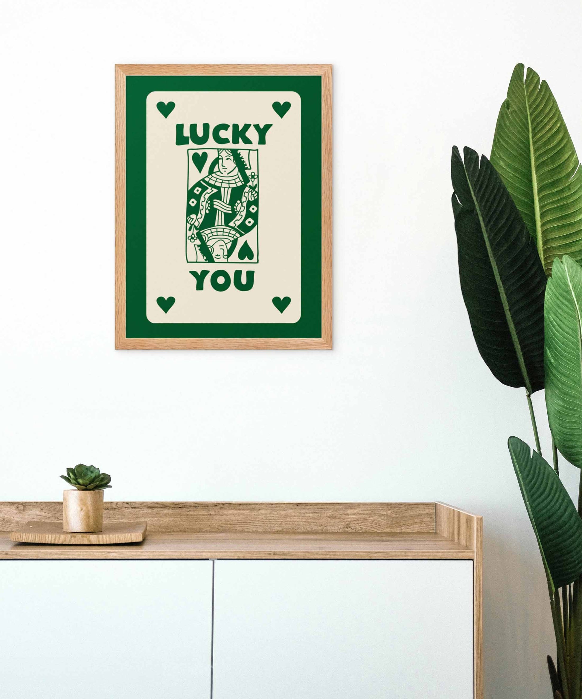 Lucky You Playing Card Poster