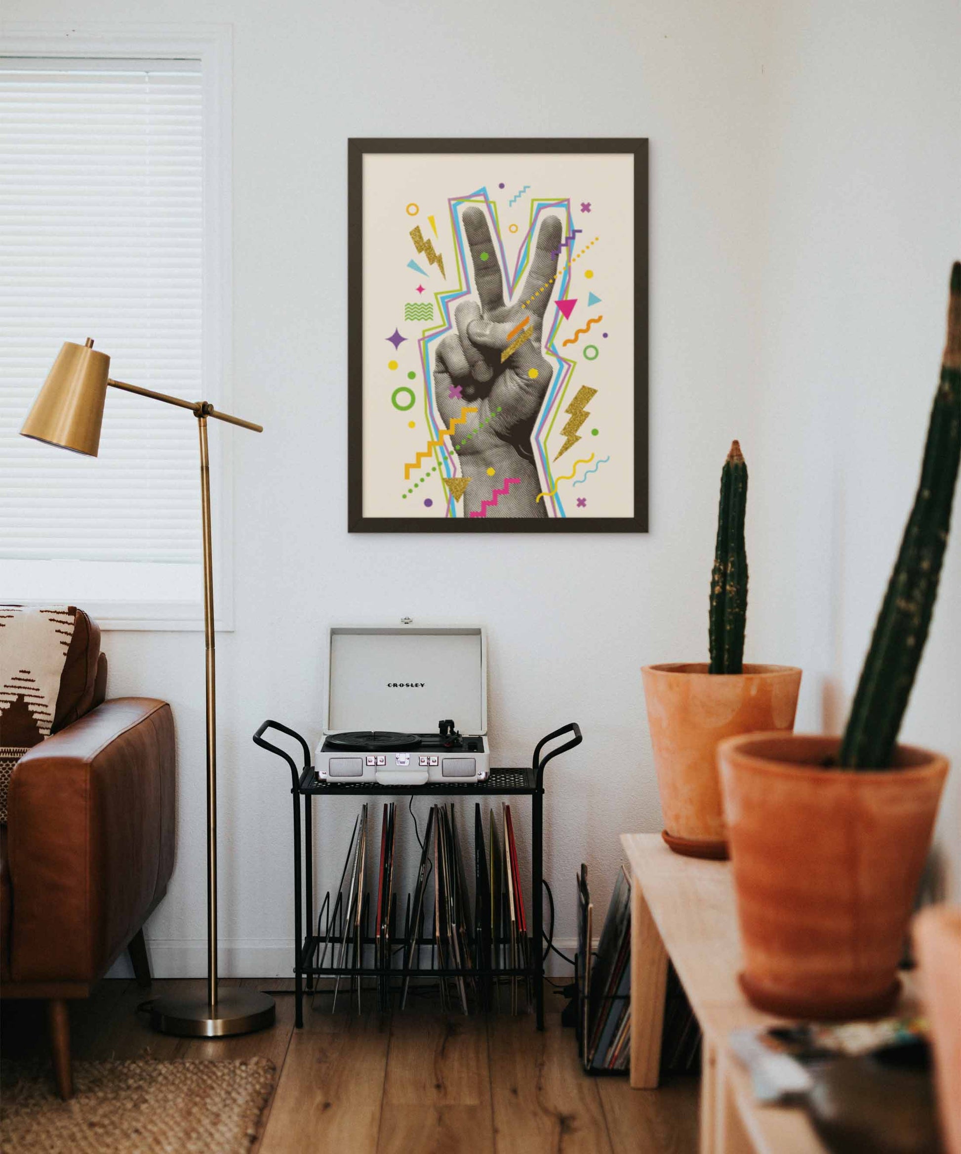 Peace Hand Pop Art Poster