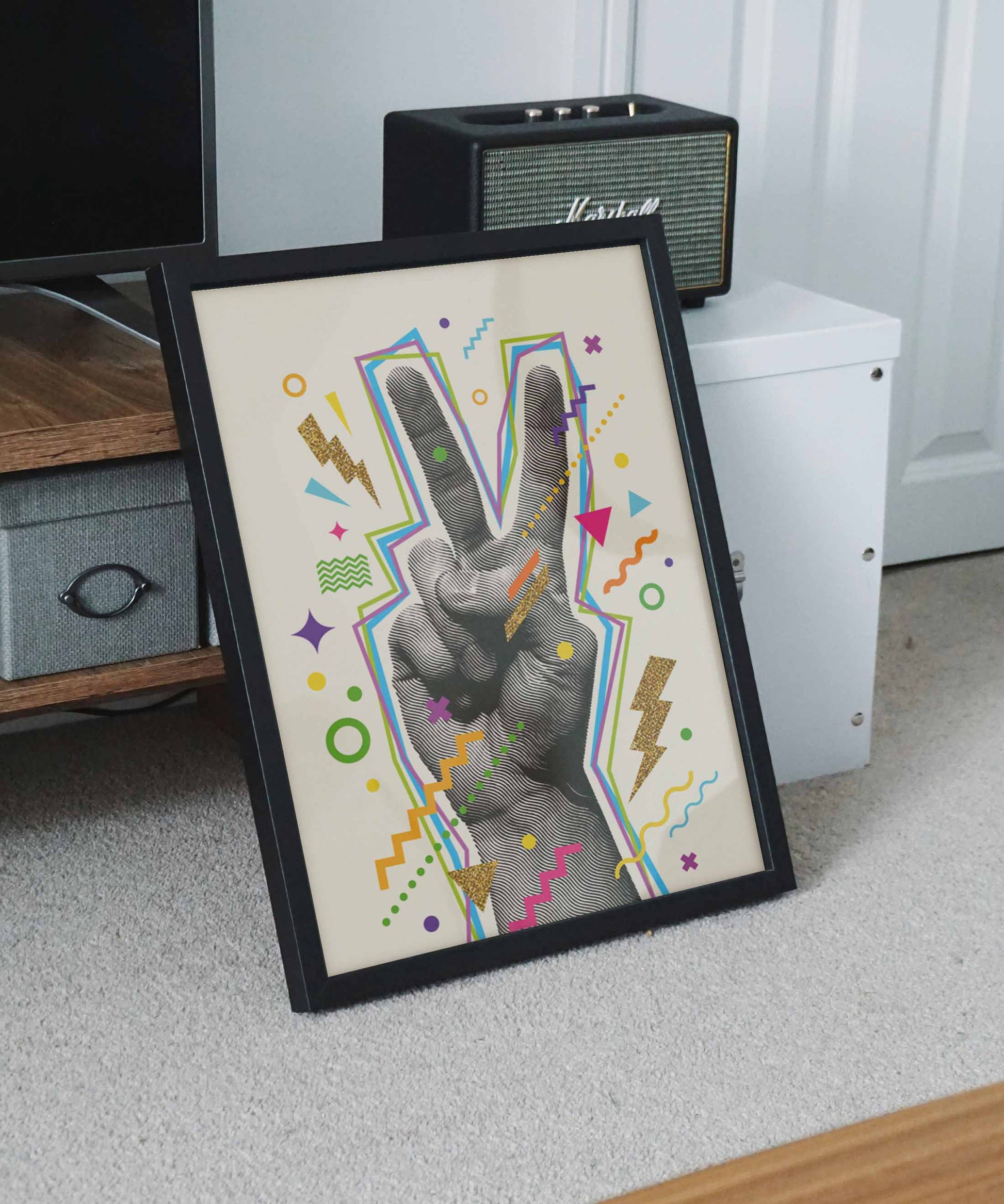 Peace Hand Pop Art Poster