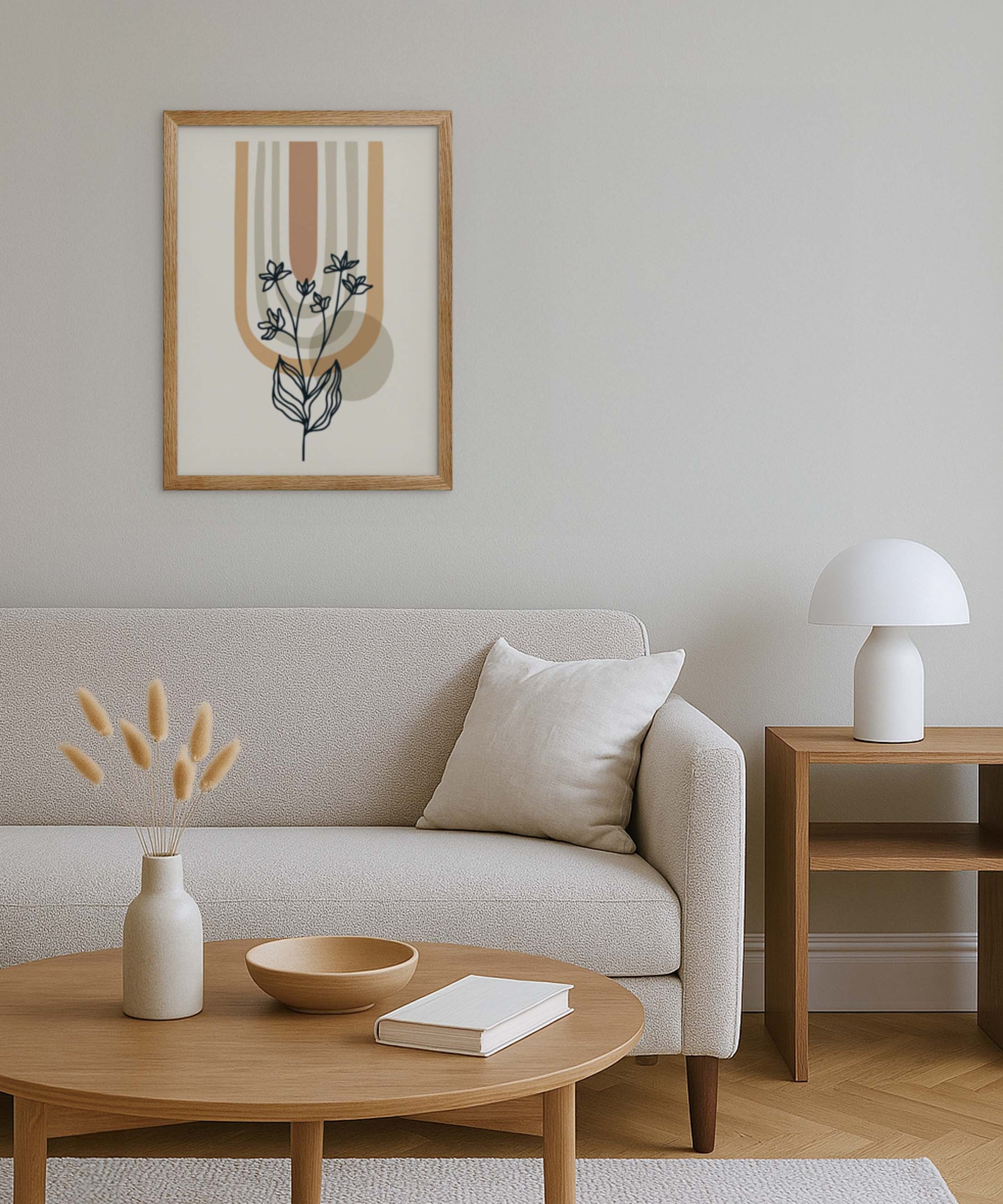 Striped Bloom Poster