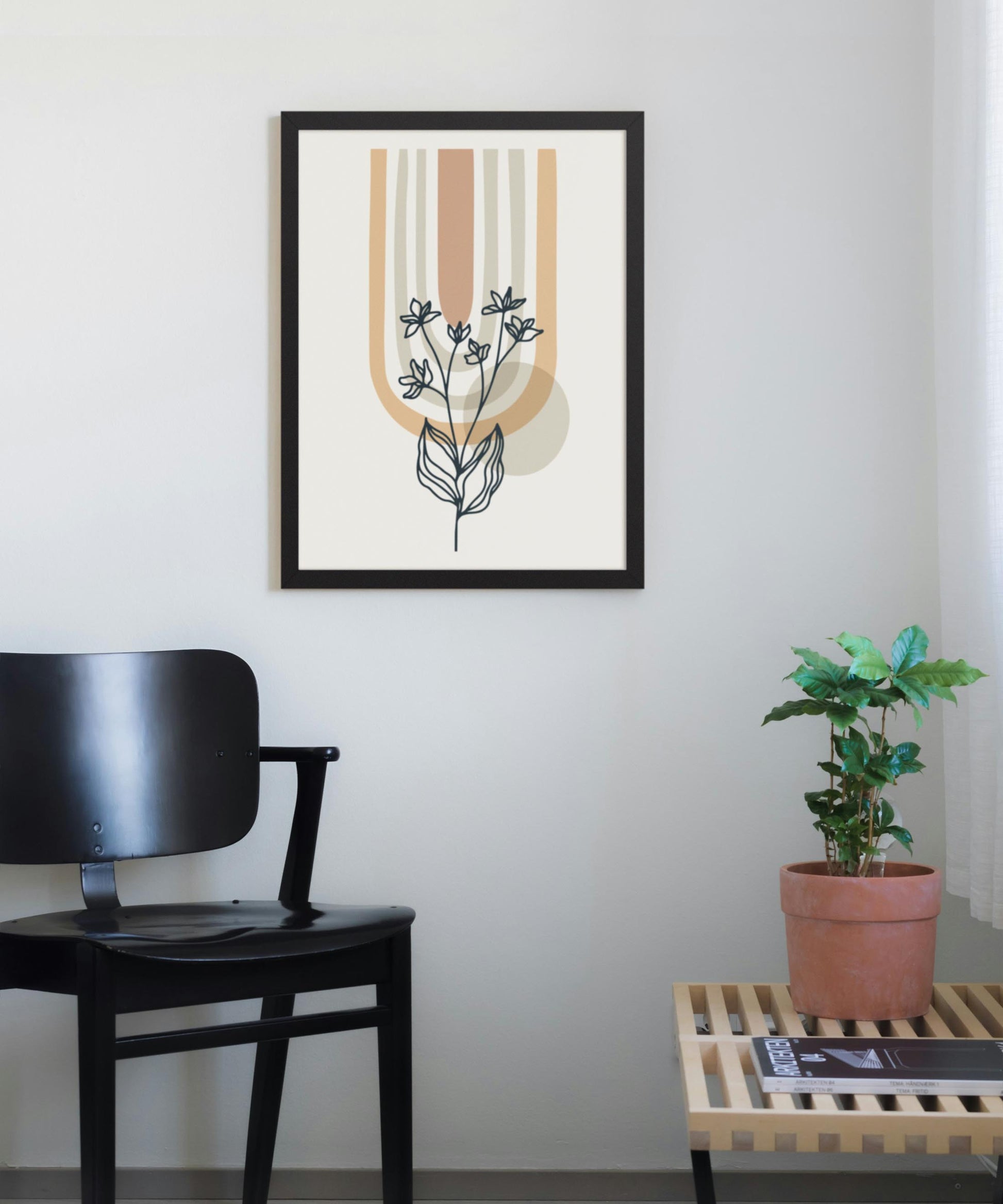 Striped Bloom Poster
