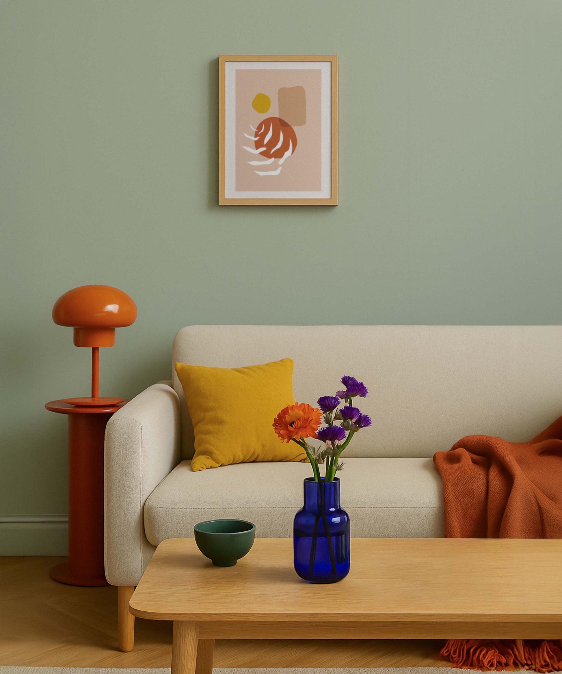 Sun and Leaf Shadow Poster